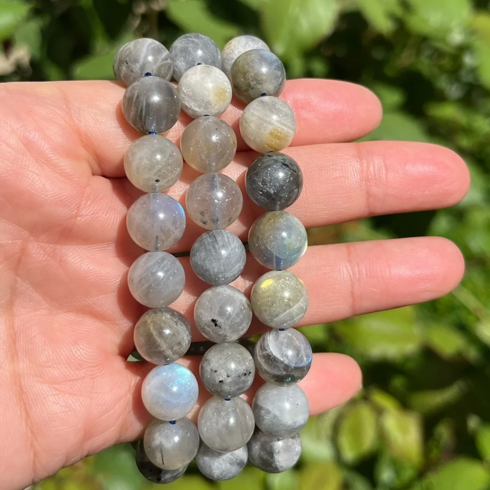 11mm‎ stretchable labradorite bracelet